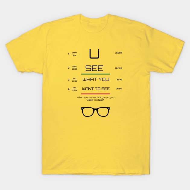 You see what you want to see Tee, Hoodie, Mug, Cases, Tote bag, Notebook T-Shirt by bamboonomads